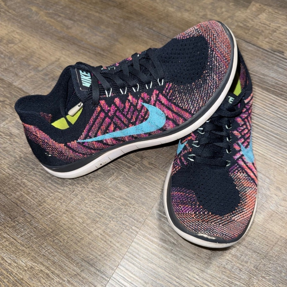 Nike Free 4.0 Flyknit Women's Size 7.5 Dark Obsidian Purple Blue 717076-405 - Picture 3 of 12